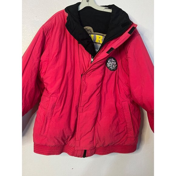 VTG Rip Curl Adventure Sportswear Jacket XL - Black & Pink Reversible Zip Pocket - Picture 6 of 16